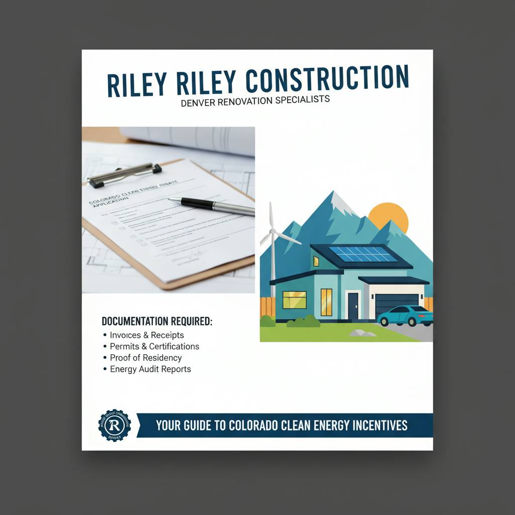 Common documentation required for Colorado clean energy rebates